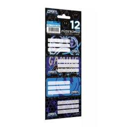 Esport Gamer la datorie: Etichetă caiet - set de 12 buc.