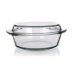 Vas rotund cu capac sticla termorezistenta (0.7 l + 0.3 l)