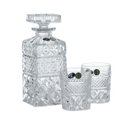MADISON - Pahare whisky si decanter Cristal Bohemia (set 3 piese)