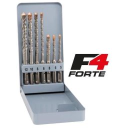 Trusa burghie pentru beton, ALPEN SDS PLUS F4 KM7, 7 buc, 5/6/8/X110, 6/8/10/12/X160