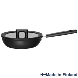 Tigai si seturi Tigaie cu capac, din aluminiu, antiaderenta, Fiskars Hard Face, Ø 24 cm, 2.2 l
