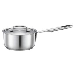 Cratita cu capac, din otel inoxidabil, fara acoperire antiaderenta, Fiskars All Steel, 1.5 l
