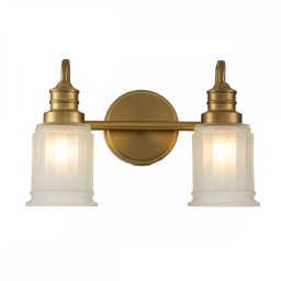Aplică baie Swell, alamă, L:23,7 cm, 2x3,5W G9 LED, IP44, QZ-SWELL2-BB-BATH