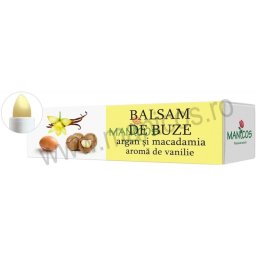 Balsam de Buze cu Ulei de Argan si Macadamia, Aroma de Vanilie 4.8g Manicos