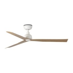 FARO 34370 - Ventilator de tavan MARINE M Ø 125 cm maro/alb IP44 + telecomandă