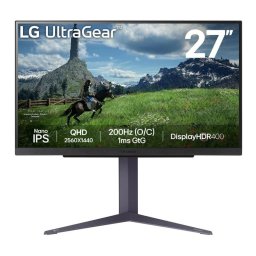 Monitor LG 27" 27GS85Q-B.AEU | QHD, IPS, 180Hz, 1ms