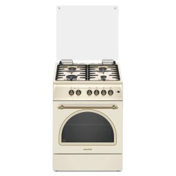 Aragaz Nobeltek NLT 6604RB/FE1 | 60x60cm, Plita Gaz, Cuptor Electric, Bej, 60x60x85cm