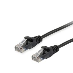 Cablu patch Ethernet Cat6 U/UTP 5 m RJ-45 Gold PVC negru EQUIP