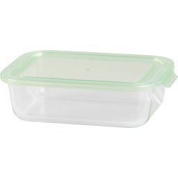 Doza din sticla borosilicata MagicHome, dreptunghiulara, 1500 ml, cu capac
