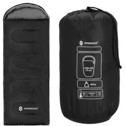 Sac de dormit tip mumie 210x73 cm, 8-20°C, negru, cu husa transport