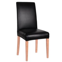 Husa universala pentru scaun, neagra, elastica, aspect piele, Sersimo
