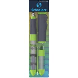 Stilouri Stilou SCHNEIDER Base Kid (tip A - incepator) - corp gri/verde cu decor