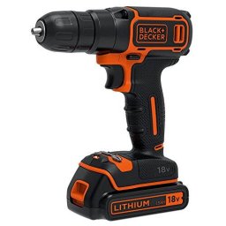 Black&Decker BDCDC18KB cordless screw driller + case + 2 Batteries 1.5Ah