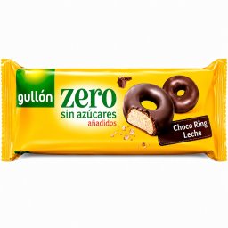 GULLON Inele Glazurate cu Ciocolată FĂRĂ ZAHĂR 128G (18 Buc/Bax)