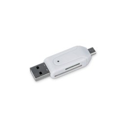Cititor Card Forever GSM014116 | OTG, MicroUSB/USB, SD, Alb