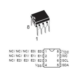 Memorie EEPROM PC-Doc.ro M24C02WBN6 | 2Kbit, I2C Serial Bus, 8-Pin SOIC