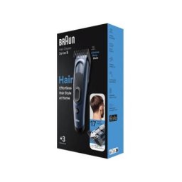 Masina de tuns parul Braun HC5350 | Reglaj lungime, Piepteni ghidaj, Albastru