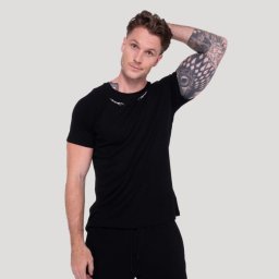 GymBeam Tricou Tribal Ribbed Black M
