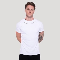 GymBeam Tricou Tribal Ribbed White M