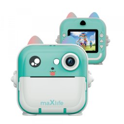 Camera Digitala MaXlife MXPC-100 Kids, cu Imprimanta, Albastra