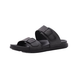 Papuci barbati din piele naturala, Otter 28Z580019C 51-N, gri inchis