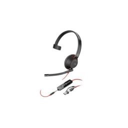 Casti Profesionale HP Poly Blackwire 5210 8X230A6 | Cu Fir, Microfon Reducere Zgomot, Negru