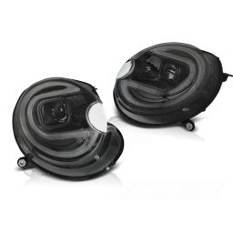 Set faruri LED negre pentru Mini Cooper 2006-2014, cu proiector Hi-Low