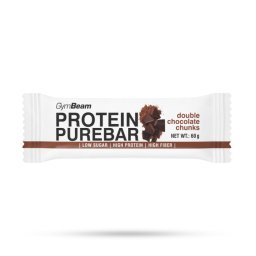 GymBeam Baton proteic PureBar 60 g bucăti duble de ciocolată
