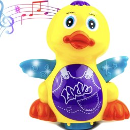 Jucarie interactiva muzicala bebe Ratusca dansatoare, 18 cm, 12 luni+