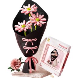 Joc de construit Buchet de Flori roz, scara 1:36, 6 ani+
