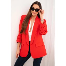 Kesi Włoski Elegant jacket with lapels red