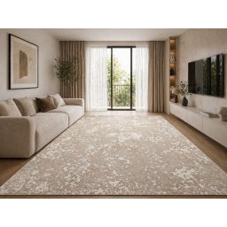 Covor Itea 42003-102, Marime 78 x 250 cm, Bej, Inaltime Fir 10 mm, Antialergic, Polipropilena, Living, Dormitor