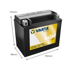 RESIGILAT - Baterie Moto AGM 12V 10Ah Varta Powersports TX12-4 / 510012015