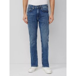 Blugi barbati Mauro cu talie medie, croiala Regular Fit, Tapered Leg, Albastru deschis (SELECTATI MARIMEA: 38, SELECTATI LUNGIMEA: 32)