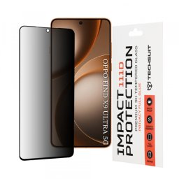 Folie de protectie Ecran Privacy Techsuit pentru Oppo Find X9 Ultra, Sticla Securizata, Full Glue, 111D
