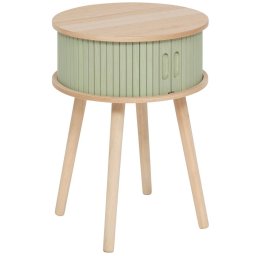 Noptiera rotunda verde Atmosphera Nysos, cu 2 usi glisante si raft, 40x54 cm
