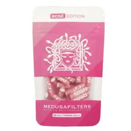 Medusa Filtre cu carbune activ + Celuloza Rose Slim 6mm FARA INFUNDARE x50