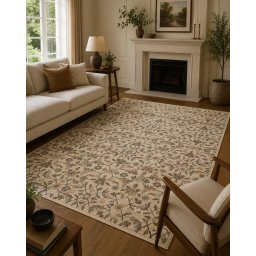 Covor Anny 33055-110, Marime 95 x 200 cm, Bej, Crem, Inaltime Fir 7 mm, Antialergic, Polipropilena, Living, Dormitor, Sufragerie, Birou - Copie