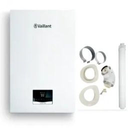 Centrala termica pe gaz in condensare VAILLANT ecoTEC intro VUW 24/28 AS/2-1, 24kW incalzire/28kW ACM, kit evacuare inclus