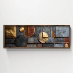 Tablou decorativ inramat MDF, 120x40x3.5 cm, MDF 3mm, cadru molid 100%, imprimare UV, format panoramic, multicolor - Verificat A · Re-Bloom