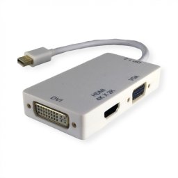 Adaptor Mini Displayport la HDMI 4K, DVI, VGA Activ T-M Alb, Value 12.99.3155*