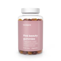BeastPink Pink Beauty Gummies 60 caps. starfruit papaya cherry