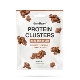 GymBeam Protein Clusters 10 x 33 g ciocolată cu lapte
