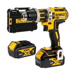 Dewalt - DCD709M2T - Masina de gaurit si insurubat cu percutie cu 2 acumulatori, Li-Ion, 18 V, 4 Ah, 65 Nm, motor fara perii, led iluminare, valiza speciala
