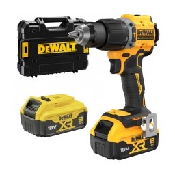 Dewalt - DCD799P2T - Masina de gaurit si insurubat cu percutie cu 2 acumulatori, Li-Ion, 18 V, 5 Ah, 74 Nm, motor fara perii, led iluminare, valiza speciala
