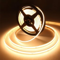 Banda led COB 12W/m 320led/m 2700K 24V IP20 rola 5m PCB 8mm