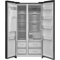 Aparate Frigorifice Side by Side Toshiba GR-RS755WI-PMJ(05), 568 l, Clasa E, No Frost, IceMaker 3 in 1, Dozator apa, WiFi, H 179 cm, Inox