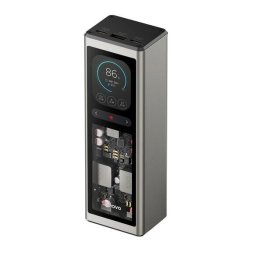 Baterie externa 140W PowerBank 20000 mAh 2 x USB-C, 1 x USB-A, Gold Grey