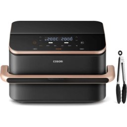 Cosori Dual Blaze TwinFry Smart 10L + clește - negru - Frigider cu aer cald