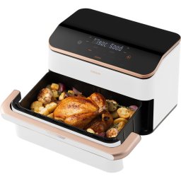 Cosori Dual Blaze TwinFry Smart 10L + clește - alb - Frigider cu aer cald